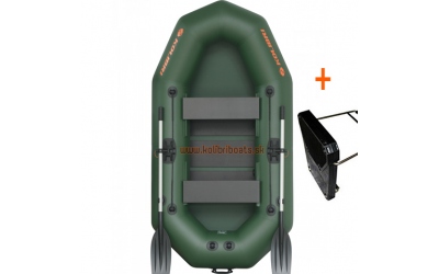 Člun Kolibri K-250 T profi zelený, lamelová podlaha + držák motoru
