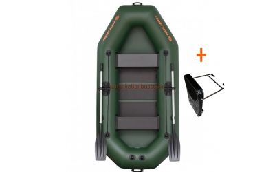 Člun Kolibri K-260 T zelený, lamelová podlaha + držák motoru