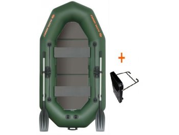 Člun Kolibri K-250 TP profi, zelený, pevná podlaha + držák motoru