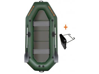 Člun Kolibri K-280 TP zelený, pevná podlaha + držák motoru