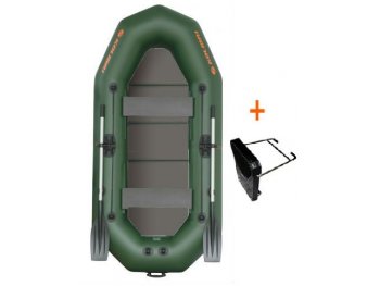 Člun Kolibri K-290 TP profi, zelený, pevná podlaha + držák motoru